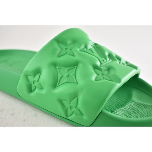 Louis Vuitton Waterfront Mule Bubble Monogram Green Slide Sandal UK 9 US 10 11 - Picture 6 of 14